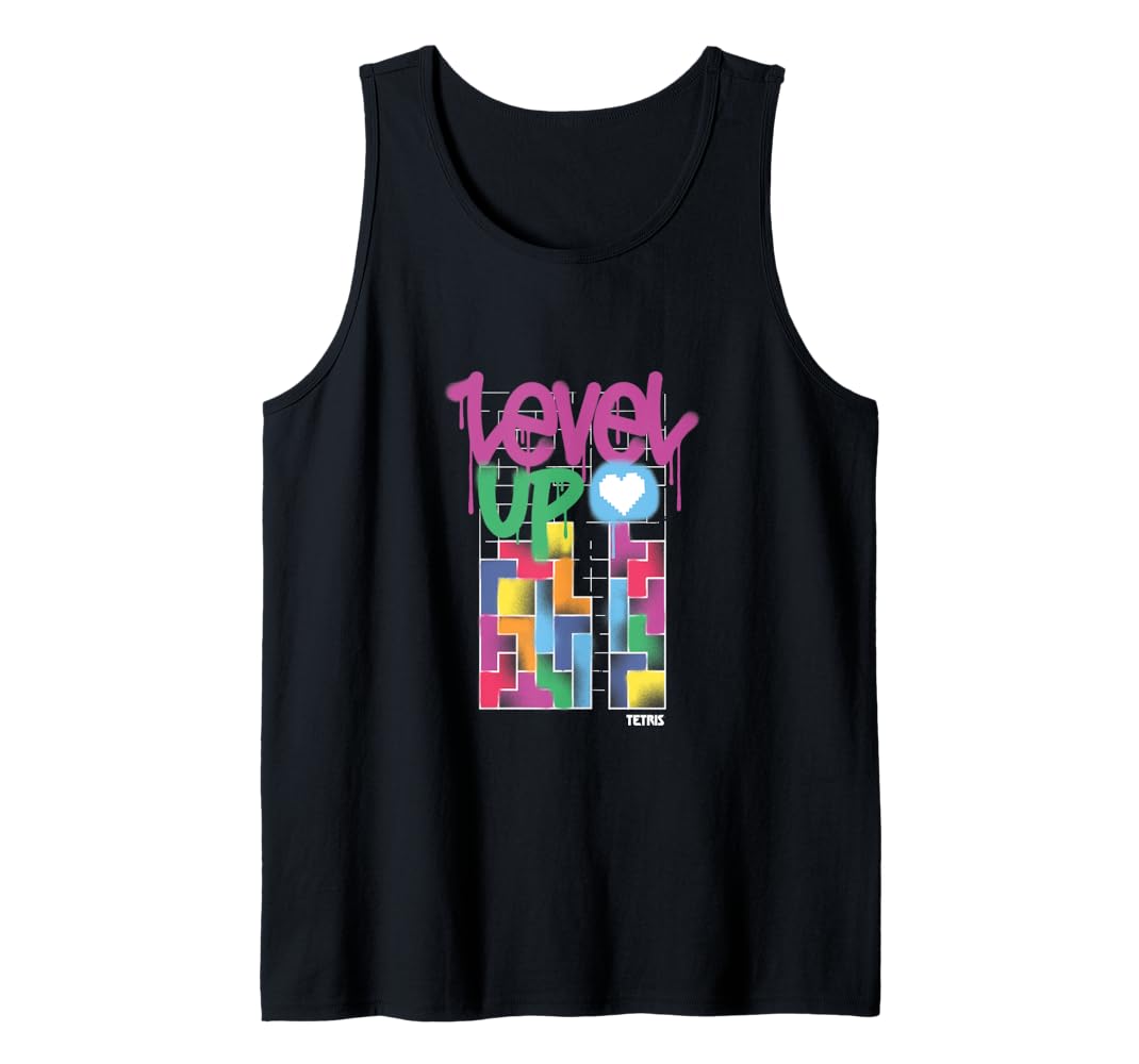 18x様TETRIS TEXT TANK TOP IN WHITE 18x様TETRIS TEXT TANK TOP IN WHITE KIMYO : 키묘] TETRIS TEXT